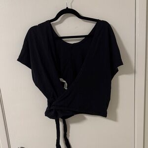 lululemon athletica Black Wrap Blouse